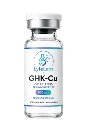 GHK-Cu 100 mg research peptide vial — LyfeLabs