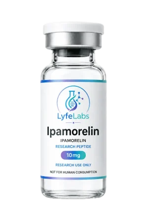 Ipamorelin 10 mg research peptide vial — LyfeLabs